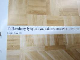 Kymarno Tammiparketti / Falkenberg-lauta / -ruutu / -sauva, hollantilainen kuvio -myyntiesite v. 1966