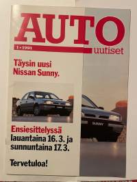 Auto uutiset 1991 nr 1 - Aro-Yhtymä Oy Asiakaslehti (Nissan, Chrysler), uusi Nissan Sunny