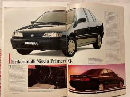Auto uutiset 1993 nr 1 -Nissan asiakaslehti (Nissan, Chrysler), Nissan Micra, Nissan Primera XE