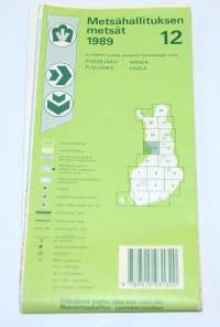 Metsähallituksen metsät 1989 12  - erikoispainos Suomen tiekartasta, 1:200 000