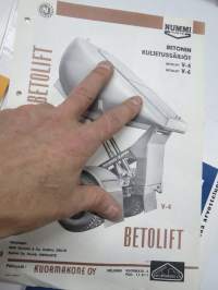 Nummi Betolift V-4, V-6 betoninkuljetussäiliö -myyntiesite