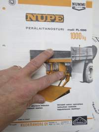 Nummi Nupe  PL-1000 perälaitanosturi -myyntiesite