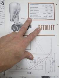 Nummi Betolift V-4, V-6 betoninkuljetussäiliö -myyntiesite