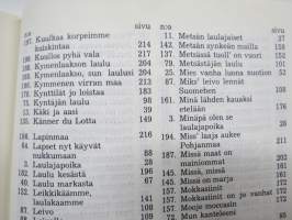 Tie musiikkiin - Musica  II, laulukirja nuotein, kaikki laulujen nimet näkyvät kohteen kuvissa