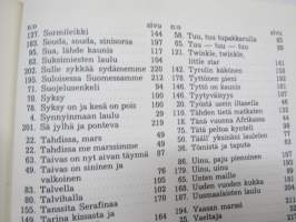Tie musiikkiin - Musica  II, laulukirja nuotein, kaikki laulujen nimet näkyvät kohteen kuvissa