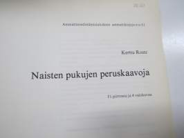 Naisten pukujen peruskaavoja - ammattiedistämilaitoksen monistekirja 2
