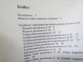 Naisten pukujen peruskaavoja - ammattiedistämilaitoksen monistekirja 2