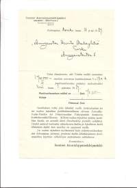 Suomen Asuntohypoteekki Pankki Helsinki  1929    firmalomake