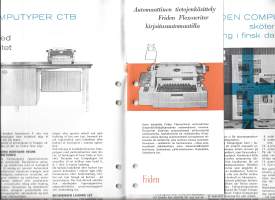 Friden orientering 1962 nr  4   - mm FridenAutomaattinen tietojenkäsittely - konttorikoneita  12 sivua