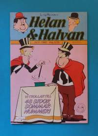 Helan &amp; Halvan 4/1982 - Vitrollartill 48 sidor sommarnummer. (Sarjakuvat, ulkomaalaiset sarjakuvalehdet, sopiva keräilykappaleeksi, Ohukainen ja Paksukainen)