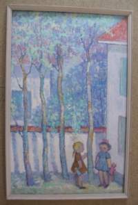 Aarne Eerto, öljymaalaus levylle 1965, 70x45 cm