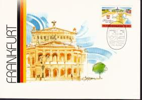 Postimerkkimessut/postimerkkinäyttely Frankfurt - Naposta&#039;89/Iphila &#039;89 - 19.4.-23.4.1989. Suomlainen postimerkki LAPE 1066 Hämeenlinna