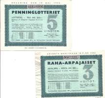 Raha-arpa    1954   3 ja 5 yht 2 kpl