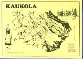 Karjalan Kannas - Paikkakuntakortit 4 kpl - Uusikirkko, Salmi, Heinjoki ja Kaukola. Kulkemattomat **