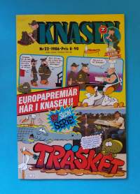 Knasen 22/1986 - Europapremiär här i Knasen. (Sarjakuvat, ulkomaalaiset sarjakuvalehdet, sopiva keräilykappaleeksi, Masi)
