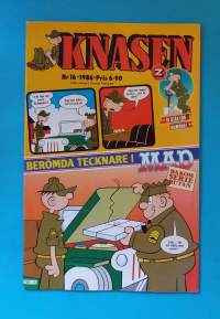 Knasen 16/1986 - Berömda tecknare i Mad.  (Sarjakuvat, ulkomaalaiset sarjakuvalehdet, sopiva keräilykappaleeksi, Masi)
