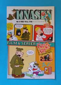 Knasen 2/1987 - Film &amp; Serier Krazy Kat.  (Sarjakuvat, ulkomaalaiset sarjakuvalehdet, sopiva keräilykappaleeksi, Masi)