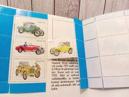 Veteraaniautoja -Askartelukirja jossa on 24 keräilymerkkiä