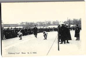 Wasa 16.2.1908 Achtung ! Los ! -  paikkakuntapostikortti postikortti kulkematon