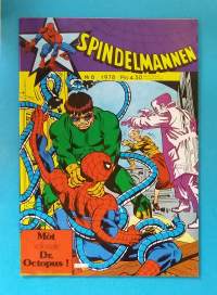 Spindelmannen 8/1978 - Möt kolossale Dr. Octopus.  (Sarjakuvat, ulkomaalaiset sarjakuvalehdet, sopiva keräilykappaleeksi, Hämähäkkimies, Hämis)
