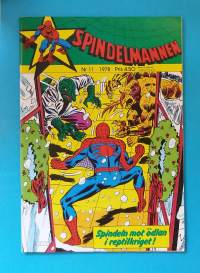 Spindelmannen 11/1978 - Spindel mot ödlan i reptilkriget.  (Sarjakuvat, ulkomaalaiset sarjakuvalehdet, sopiva keräilykappaleeksi, Hämähäkkimies, Hämis)
