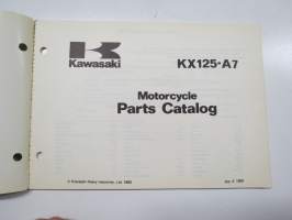 Kawasaki 125-A Parts Catalogue -varaosaluettelo