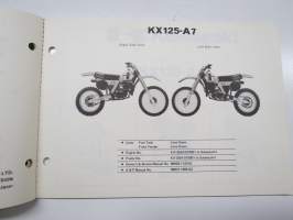 Kawasaki 125-A Parts Catalogue -varaosaluettelo