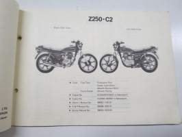 Kawasaki Z750 For European Market Parts Catalogue -varaosaluettelo