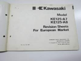 Kawasaki KE125-A9 For European Market Parts Catalogue -varaosaluettelo