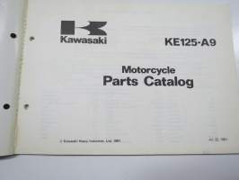 Kawasaki KE125-A9 For European Market Parts Catalogue -varaosaluettelo