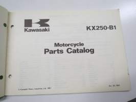 Kawasaki KX250-B For European Market Parts Catalogue -varaosaluettelo