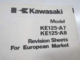 Kawasaki KE125-A9 / A10 For European Market Parts Catalogue -varaosaluettelo
