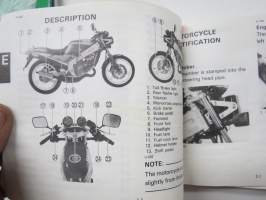 Yamaha TZR125 1989 1st Edition owner´s manual -käyttöohjekirja