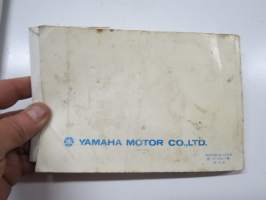 Yamaha TZR125 1989 1st Edition owner´s manual -käyttöohjekirja