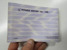 Honda 250 - 360 Model CB260 - CB360 Owner´s manual / Manuel du conducteur / Fahrer-Handbuch / Manual de explicaciones -käyttöohjekirja englanti - ranska - saksa