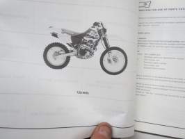 Honda XR400RT Parts List -varaosaluettelo