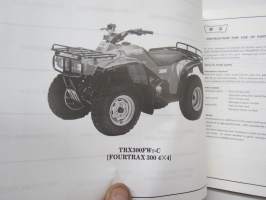 Honda TRX300T (Fourtrax300) TRX300FWT (Fourtrax300 4X4) Parts List -varaosaluettelo