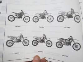 Honda CR500RL - RM - RN - RP - RR - RS Parts Catalogue -varaosaluettelo