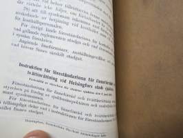 Instruktioner för ekonomipersonalen vid Helsingfors stads sjukhus 1928