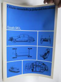 Saab 96 L - oikein suunniteltu ja järkevästi toteutettu -myyntiesite