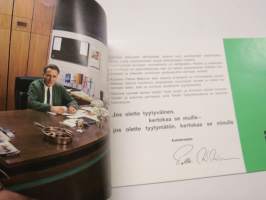 Autotalo Pekka Mäkinen, Tampere -esite (Sisu, Vanaja ym.), erään aikakautensa suurimman toimijan esittely / mainos