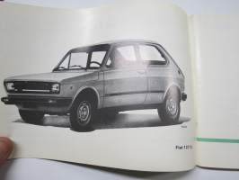 Fiat 127, 127L, 127C, 127CL, 127 Sport, Fiat Fiorino 1981 -käyttöohjekirja