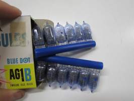 Sylvania Flashbulbs AG1B Blue Bulbs -salamalamppuja, pakkaus jossa lamput 10 kpl kaikki käyttämättömiä jäljellä