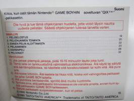 Nintendo - pelien ohjeita monikielisiä myös suomeksi mm. Tetris yhteensä 6 erilaista