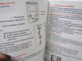 Nintendo - pelien ohjeita monikielisiä myös suomeksi mm. Tetris yhteensä 6 erilaista