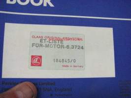 Perkins diesel engine 6.3724 PR parts book -varaosaluettelo