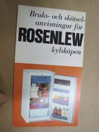 Rosenlew jääkaappien käyttö- ja hoito-ohjeet - Bruks- och skötselanvisningar