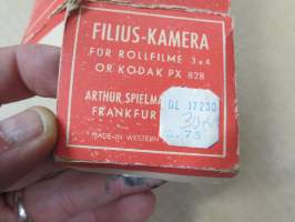 Filius-Kamera -hyväkuntoinen, käyttämättömän oloinen kamera + alkupeäinen laatikko