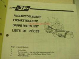 JF CM 1900 Rotorslåmaskine / Drum mower Spare Parts List serial nr 1001- -varaosaluettelo