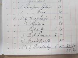 Wäli-Kirja 1910, Agronoomi  Herra Alku Knuutila Järvenkylä ynnä (kauppias) Frans Laaksonen (Sauvo) välinen -kartanonisännän ostokirja / vastakirja + kotelo